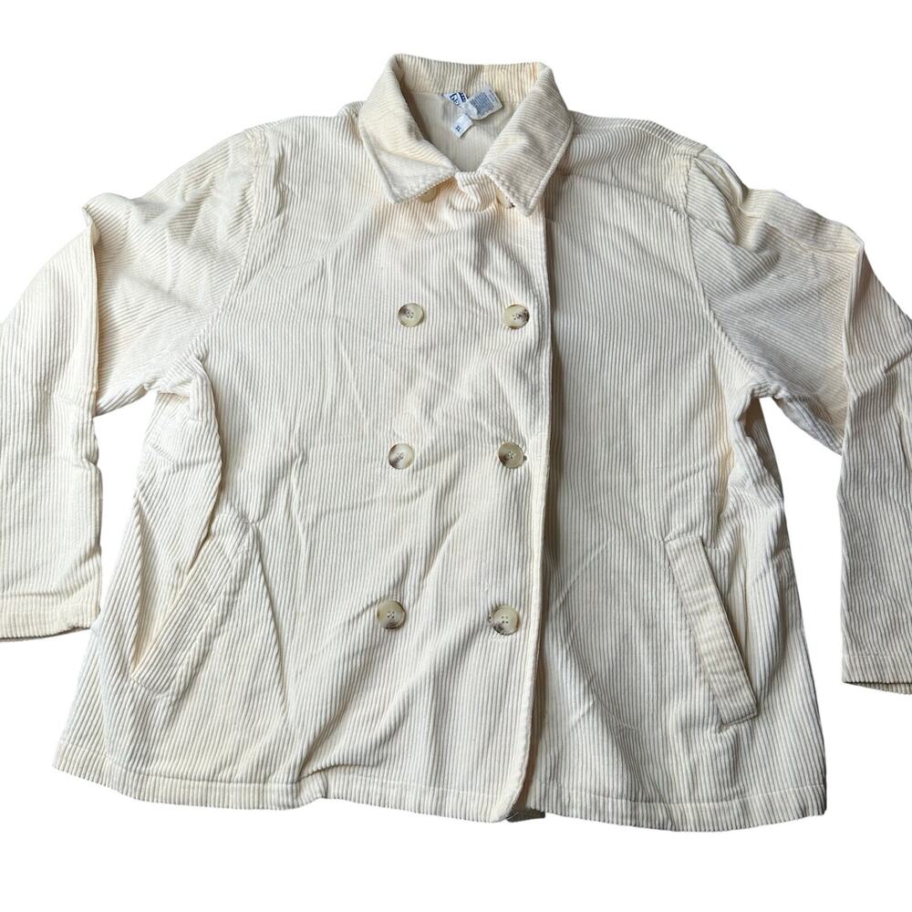 Pendleton Cream Corduroy Double Breasted Shacket Size XL